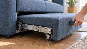 Ausziehmechanismus einer Schlafcouch mit Führungsschiene
