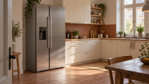 Side-by-Side-Kühlschrank in einer modernen Küche